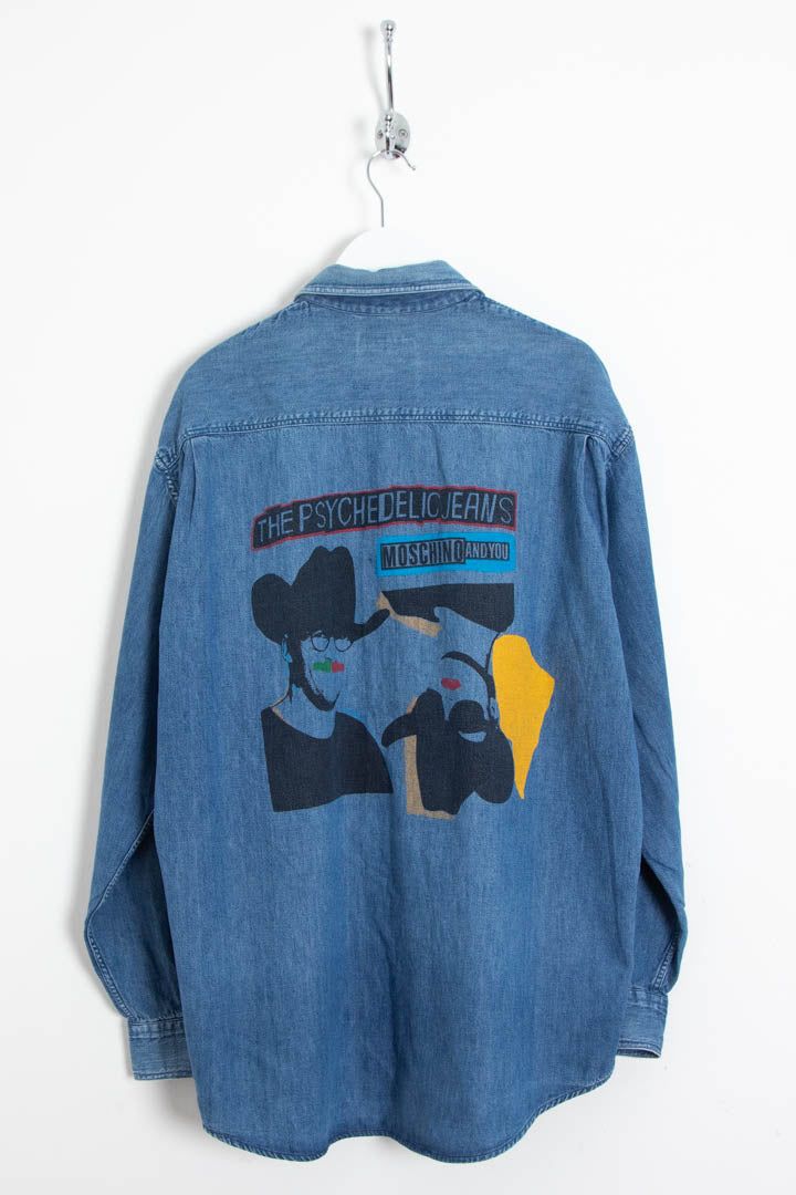 Moschino The Psychedelic Jeans: Moschino and You Long Sleeve Denim Shirt (XL) image 3