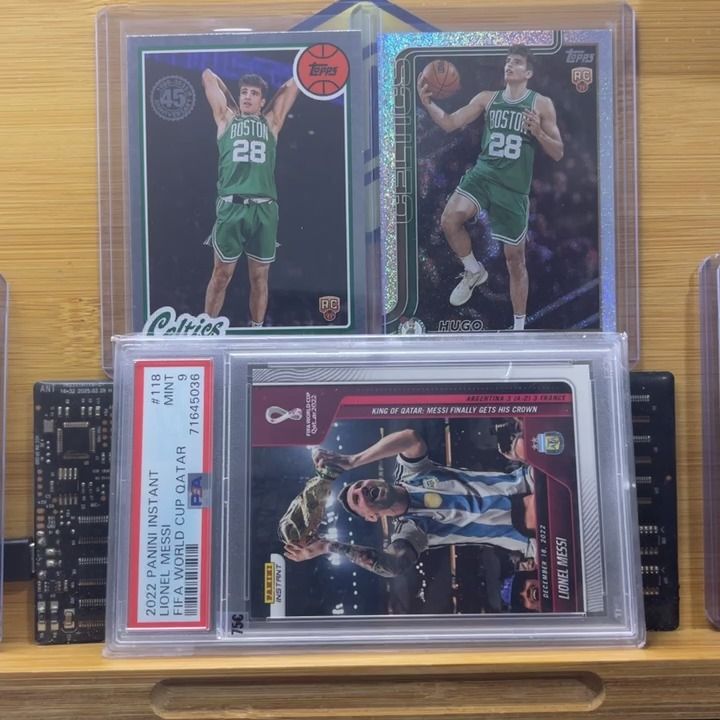 PSA Lote 3 cartas - PSA 9 Lionel Messi Panini instant 118 + 2 RC Hugo González Topps 25-26 product image