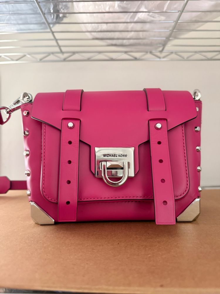 Michael Kors Pink Leather Crossbody Bag