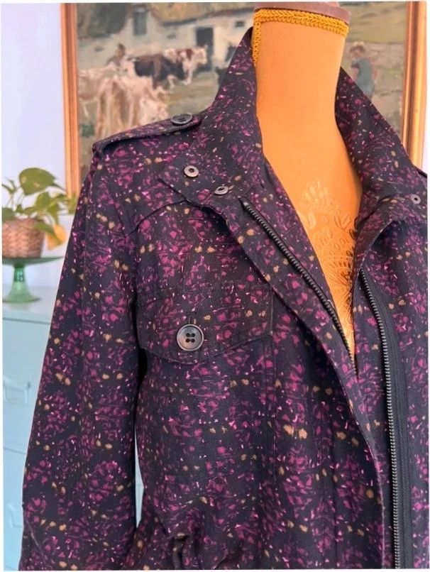 Comptoir Des Cotonniers Printed Utility Jacket – Linen Belted 125€ imagen 3