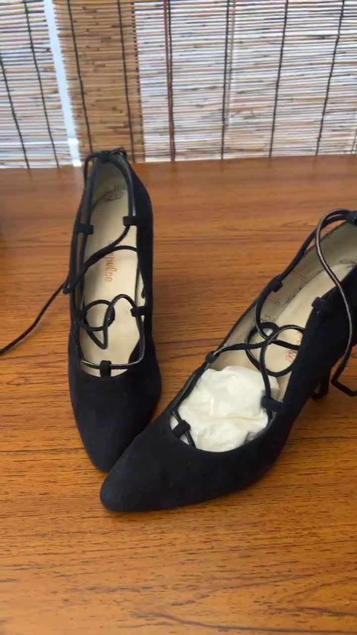 Lola Shoes Blue Velvet/suede lace up heels Size 5 image 1