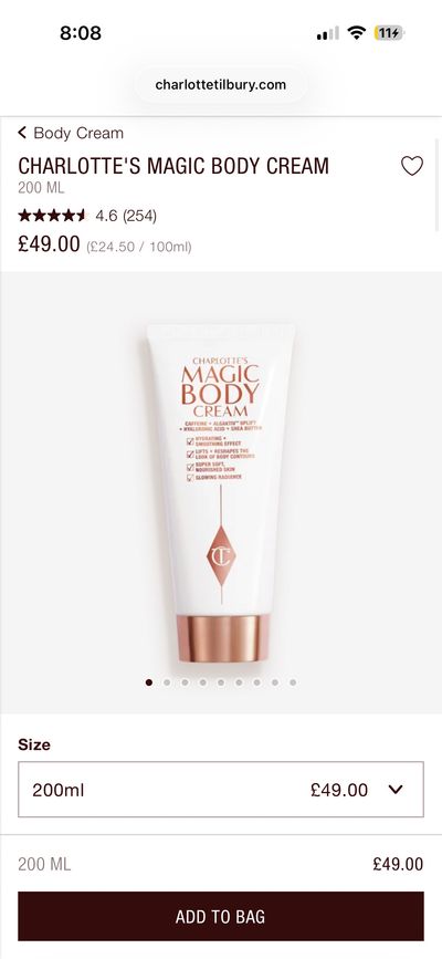 Charlotte Tilbury Magic Body Cream