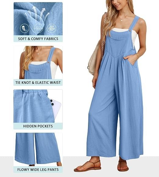 Blue Wide-Leg Jumpsuit 4