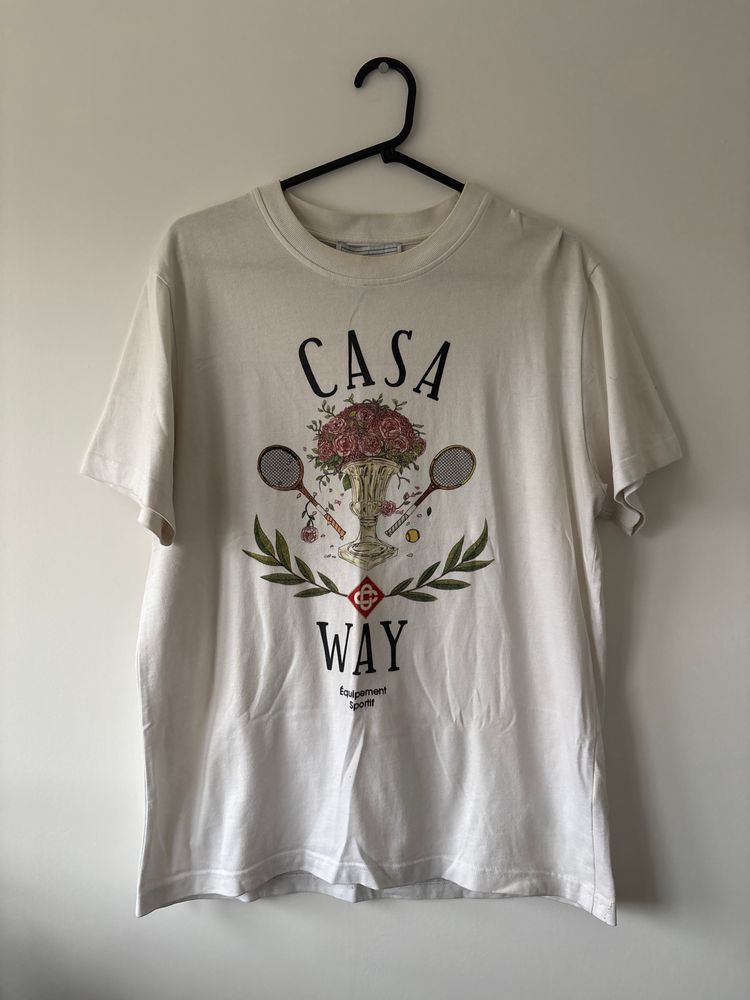 Casablanca White Bouquet T-Shirt Large