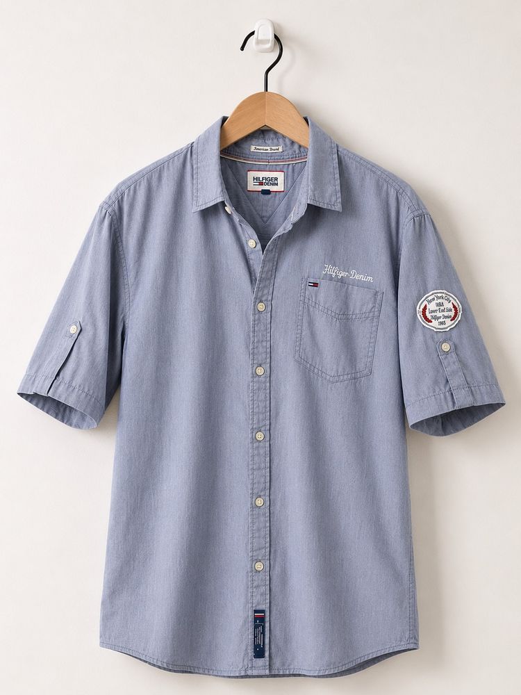 Hilfiger Denim Men'S Short Sleeve Button-Up Shirt