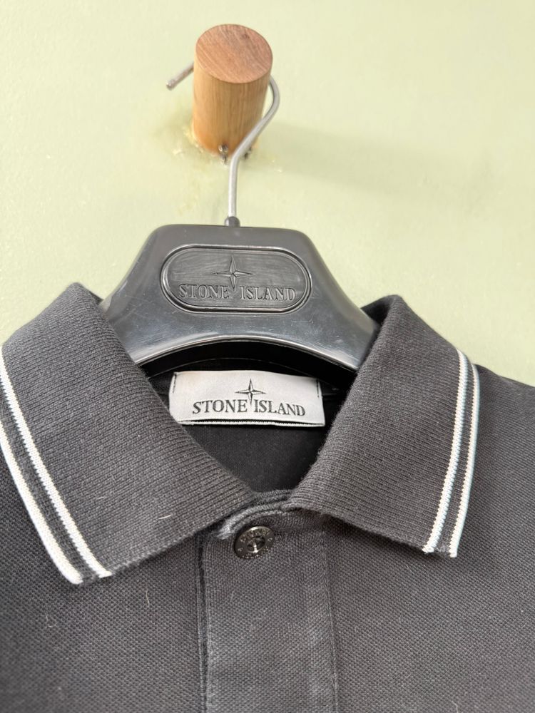 Stone Island Black Polo Shirt image 3