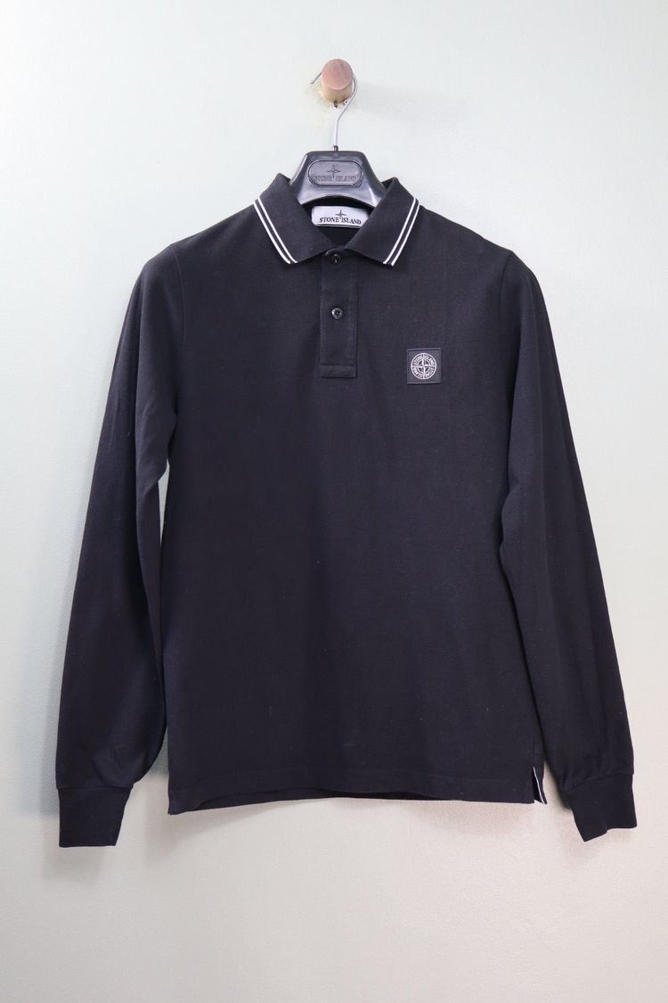 Stone Island Black Polo Shirt image 4