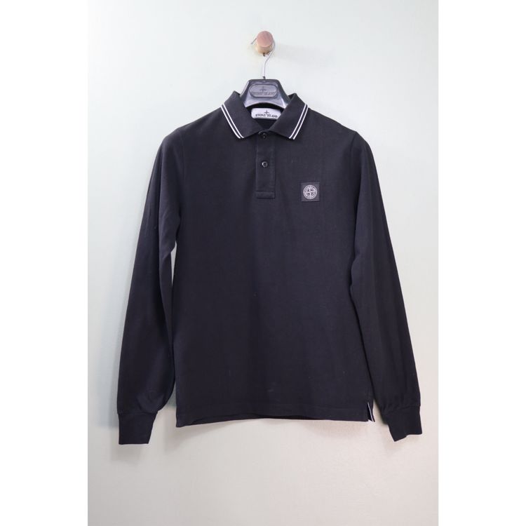 Stone Island Black Polo Shirt image 1