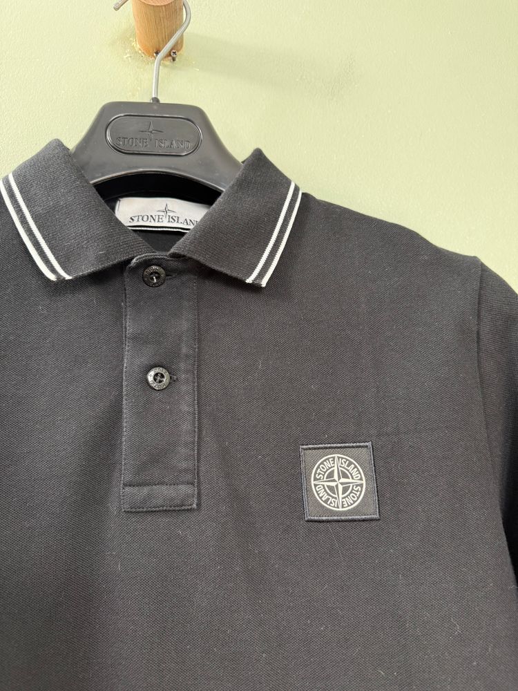 Stone Island Black Polo Shirt image 5