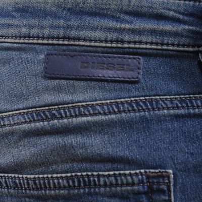 DIESEL RIZZO NE 0668W Womens Denim Sweat Jogg Jeans Slim Fit Carrot Leg Blue 2