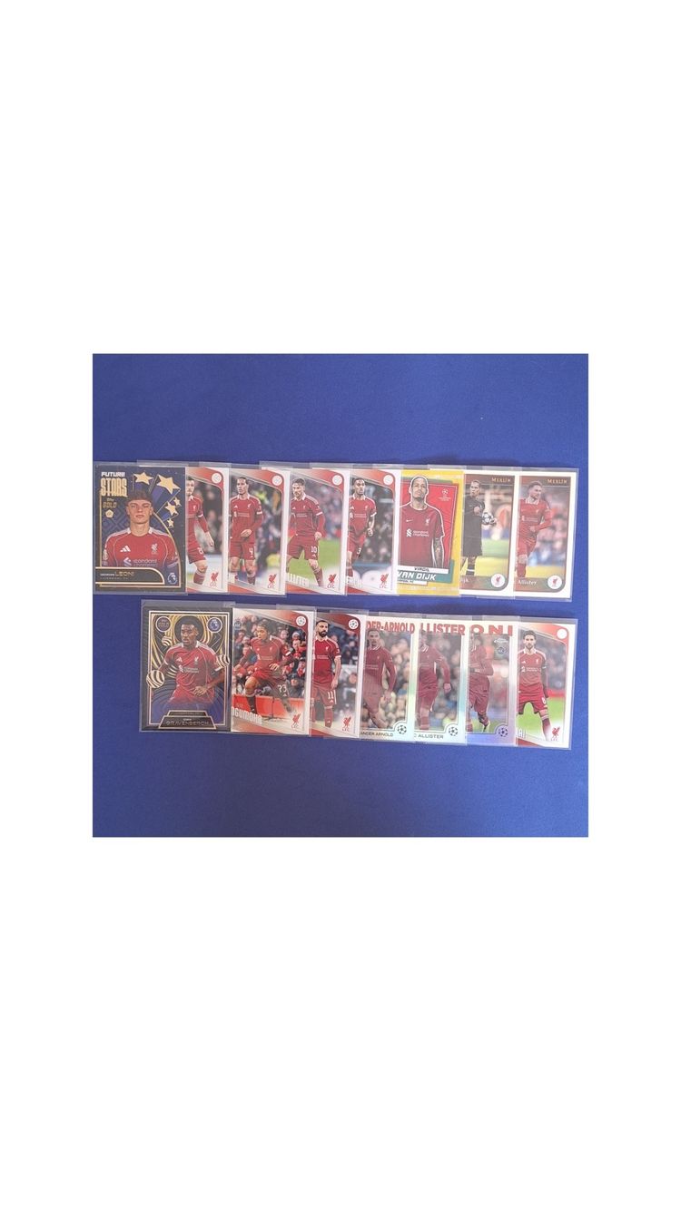 Liverpool 15 Card Bundle Topps Merlin Football Cards Salah Van Dijk Rio Mint