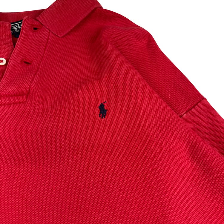 Polo Ralph Lauren Button Up Collared Sweatshirt Red image 8