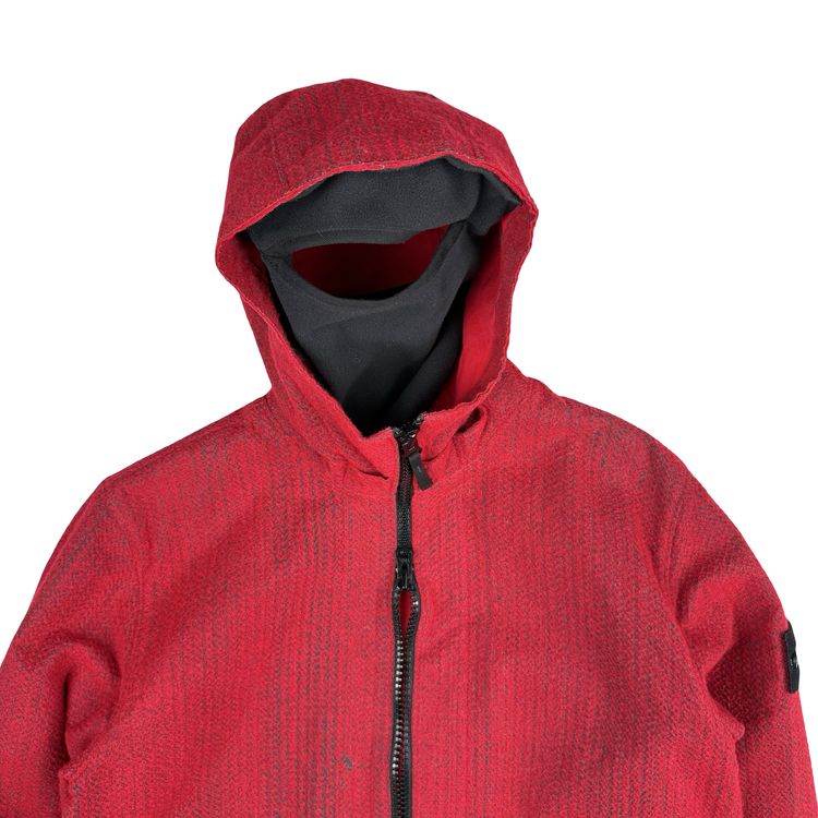Stone Island 2022 Red Needle Punched Reflective Balaclava Jacket - Medium 5