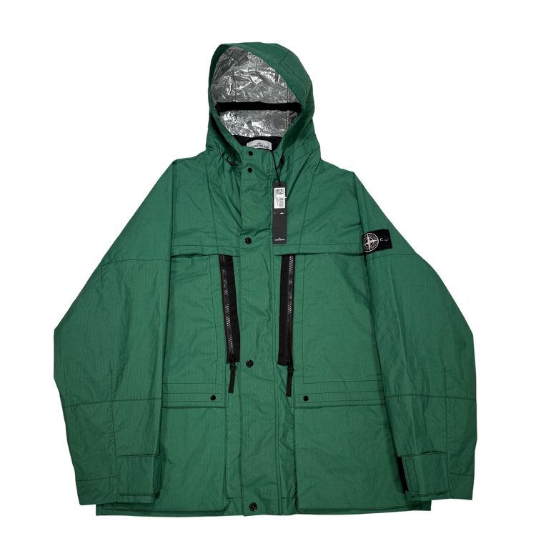 Stone Island Metal Lamina Ripstop Heat Reactive Green Hooded Jacket