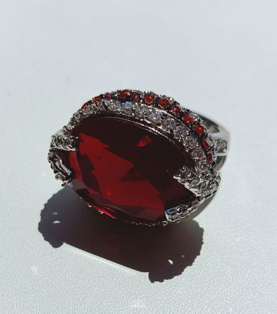 Oversized Ruby Red Statement Ring 5