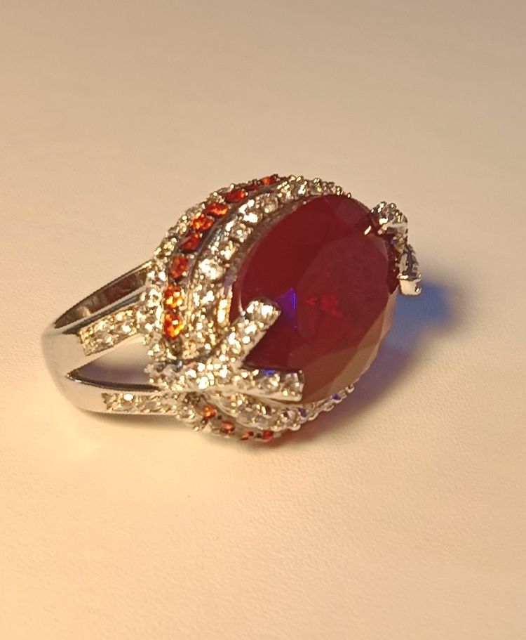 Oversized Ruby Red Statement Ring 3