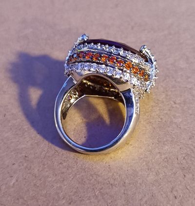 Oversized Ruby Red Statement Ring 7