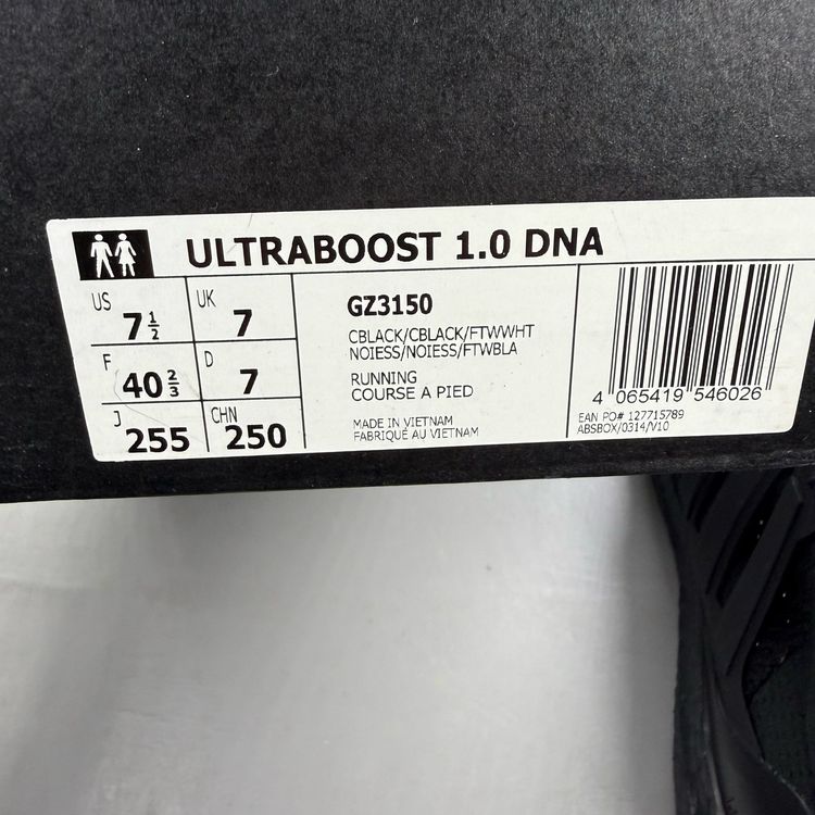 Adidas Ultra Boost 1.0 DNA Size UK 7 Oreo Toe Core Black Men's Trainers GZ3150 obraz 6