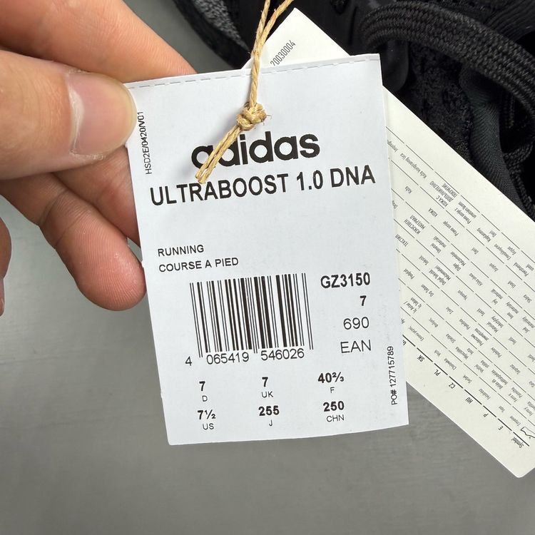 Adidas Ultra Boost 1.0 DNA Size UK 7 Oreo Toe Core Black Men's Trainers GZ3150 obraz 4