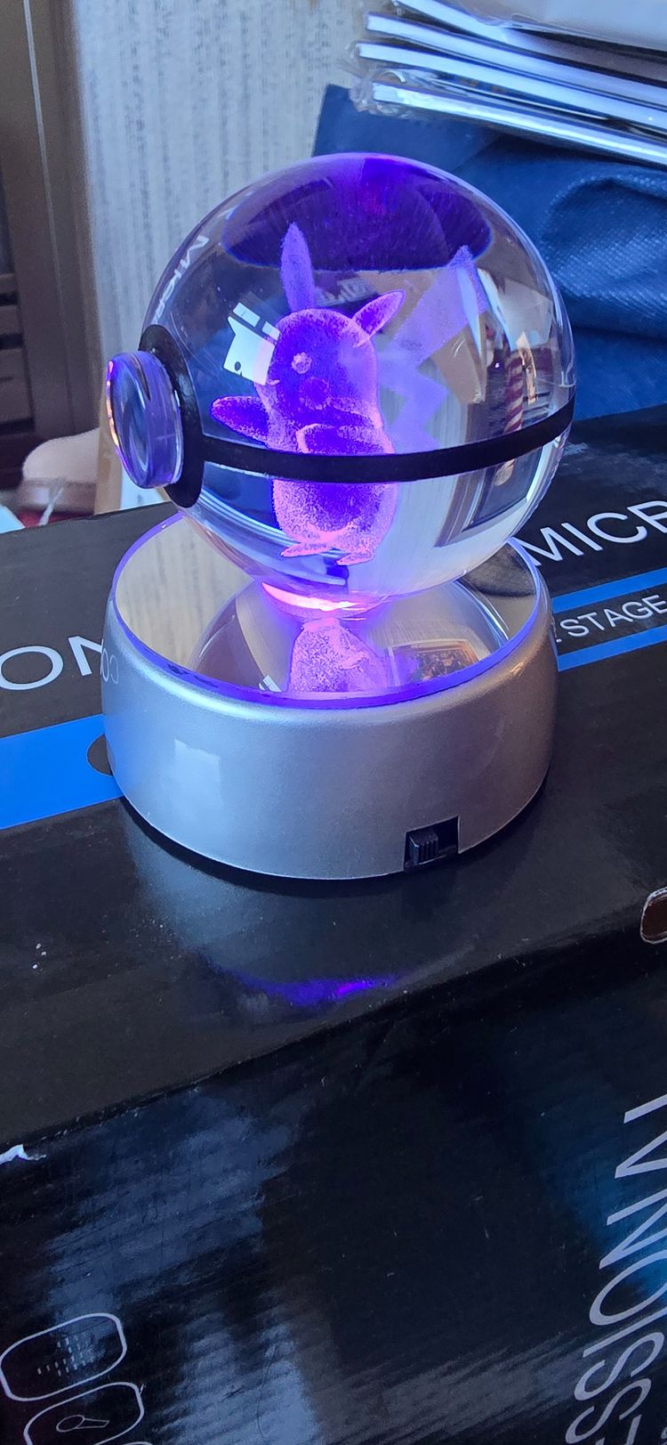 Crystal Ball With Pikachu Figure