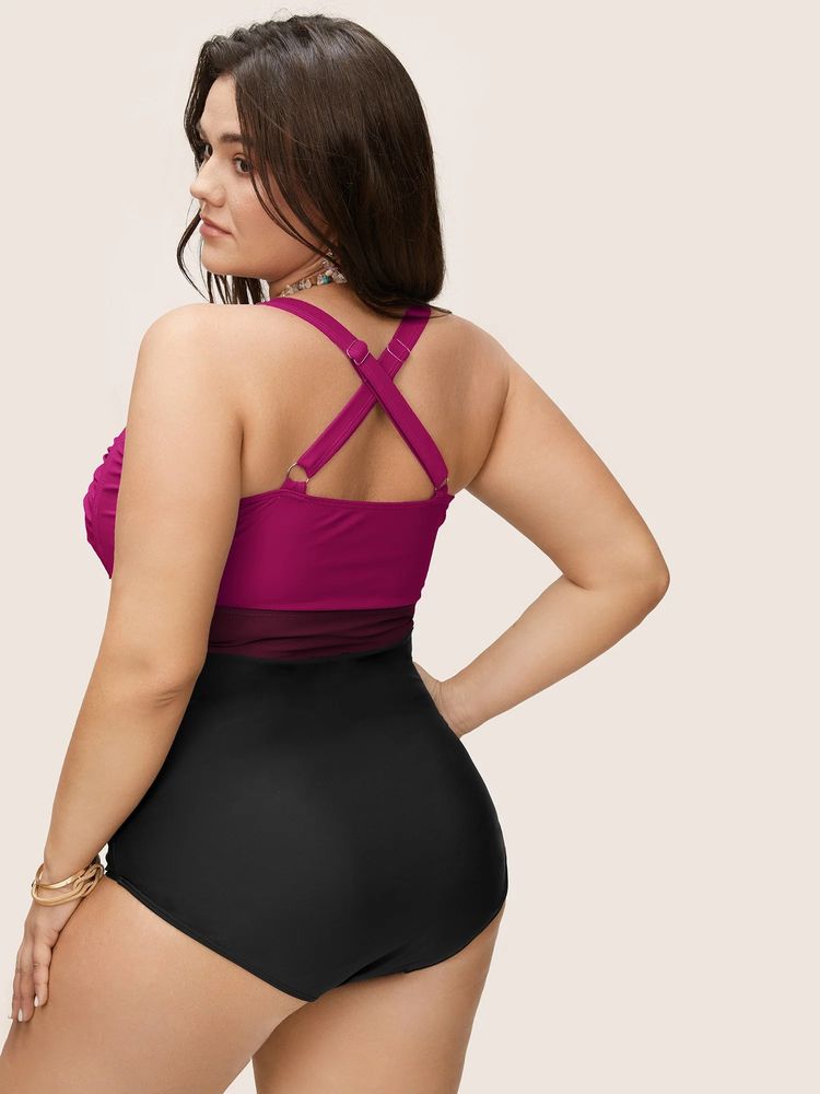Colorblock One-Piece Swimsuit image 2