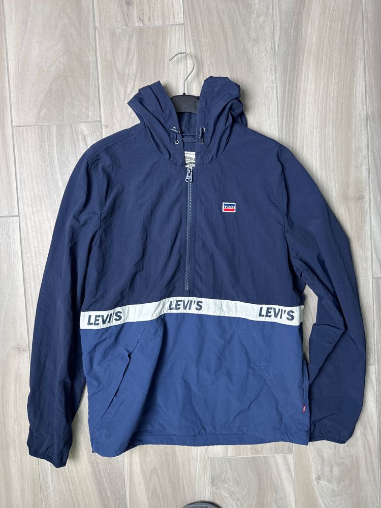 Levi'S Navy Blue Hooded Jacket