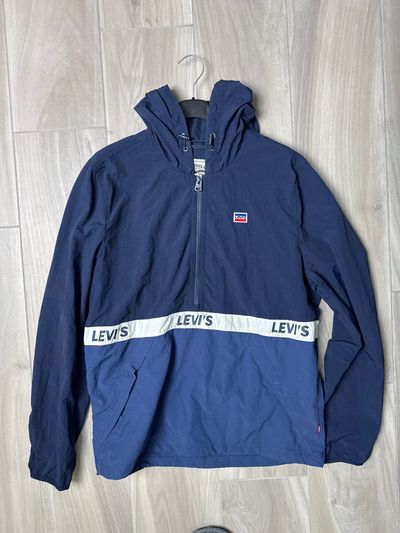 Levi'S Navy Blue Hooded Jacket
