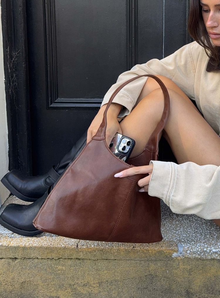 Brown Leather Shoulder Bag