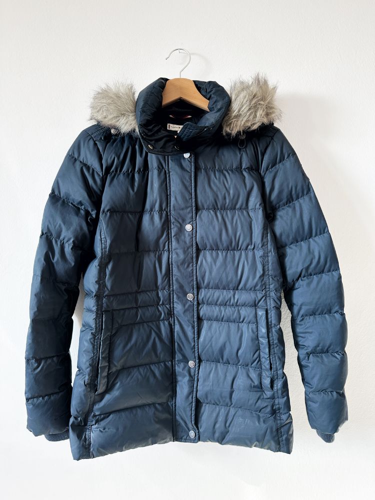 Tommy Hilfiger Black Puffer Jacket With Fur Hood product image