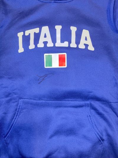 Felpa Italia Autografata – Jannik Sinner – Con foto prova