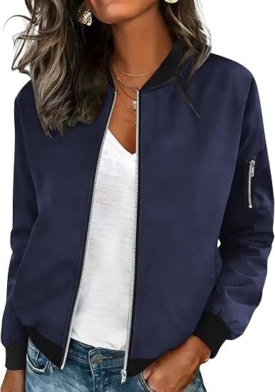 Navy Bomber Jacket image 5