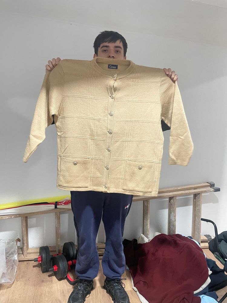Other Beige Button-Up Cardigan Sweater product image