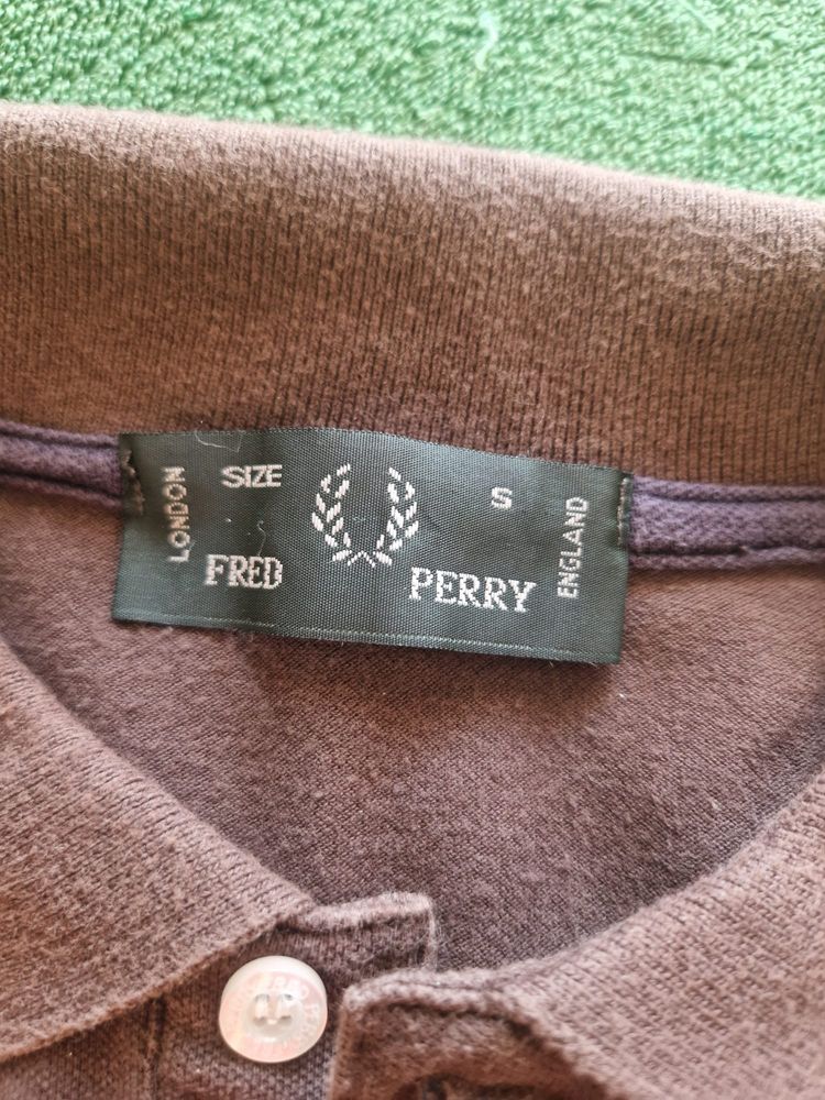 Fred Perry Brown Polo Shirt obraz 3
