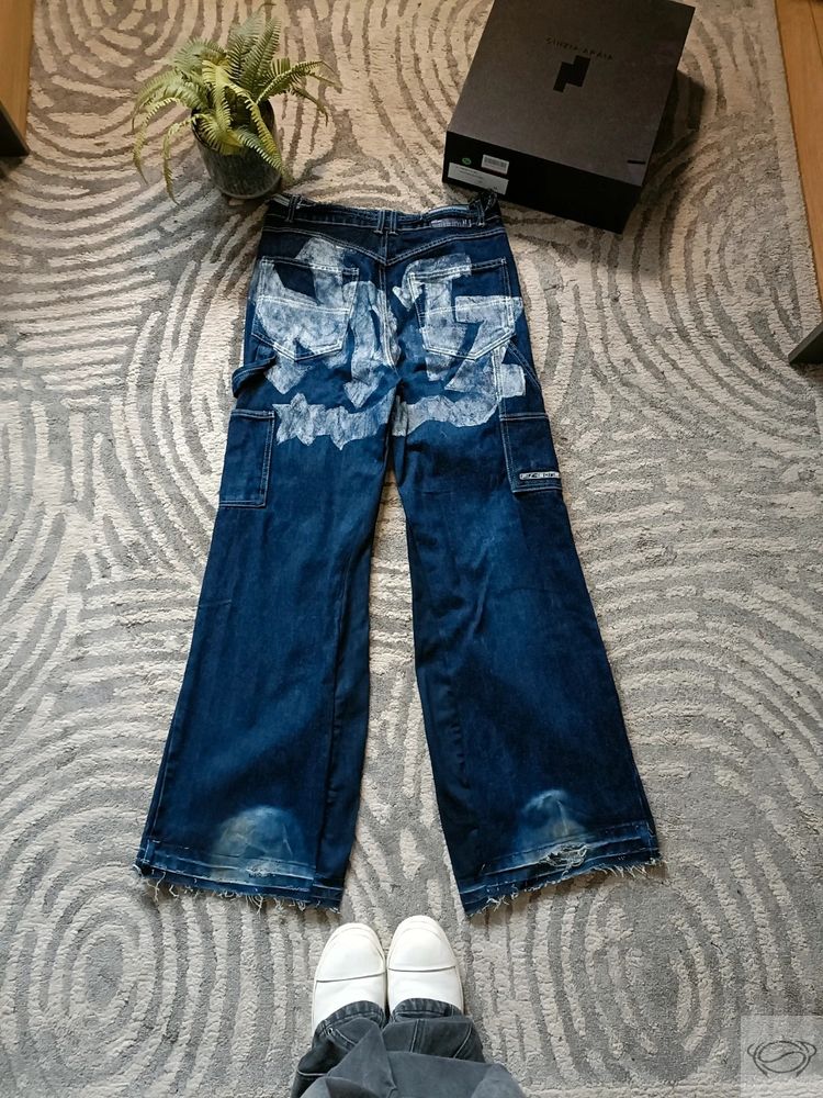 Other Blue Denim Jeans With Print  product image