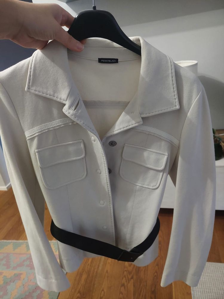 Pennyblack White Long Sleeve Shirt Jacket With Pockets product image
