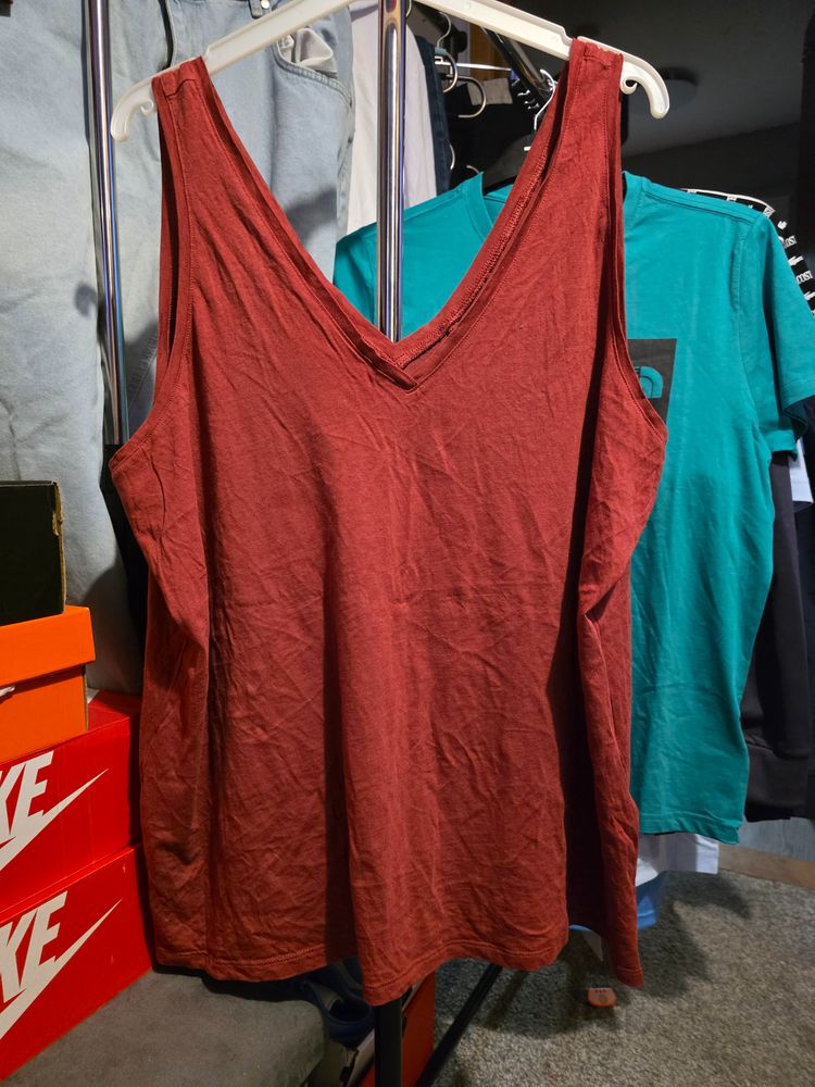 M&S Rust Red Sleeveless Top