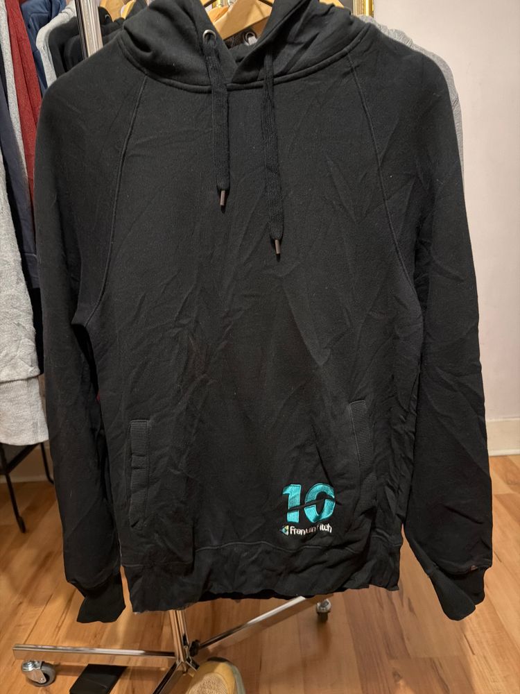 Other Black Hoodie With Front Pocket And Drawstring Hood product image