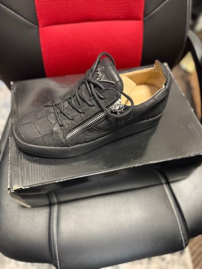 Zanotti Black Sneaker With Side Zipper