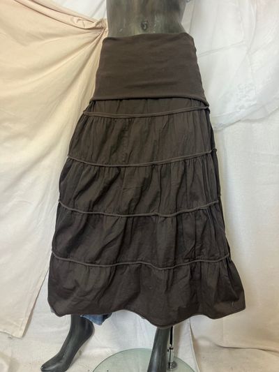 Brown Tiered Skirt