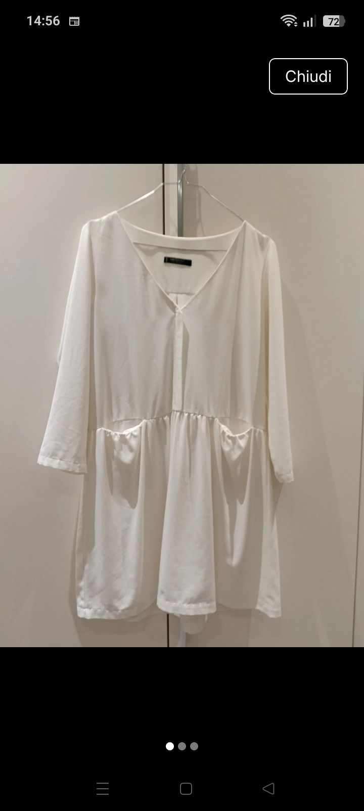 Mango White Long Sleeve Dress 2