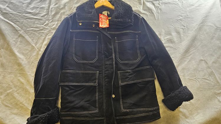 Topshop Black Jacket With Shearling Lining 4
