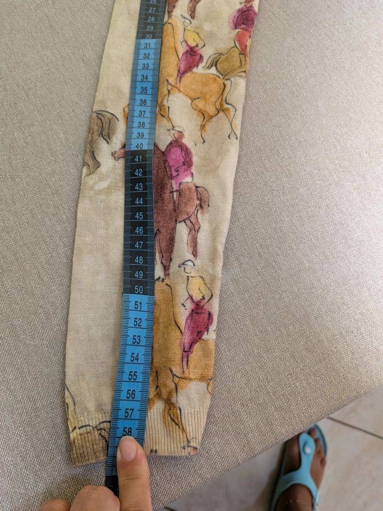 Vestito vintage a collo alto con stampa equestre – T. S/M imagen 4