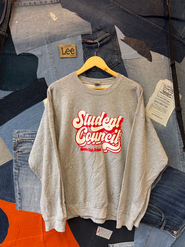 Gildan Gildan Grey Sweatshirt With Student Council Print product image
