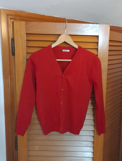 Cardigan rosso con bottoni taglia 14Y