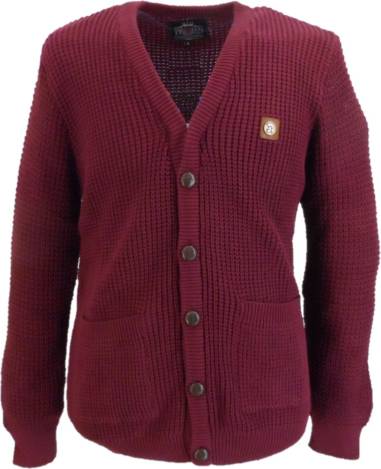 Other Trojan Classics Retro Waffle Knit Port Red Cardigan product image
