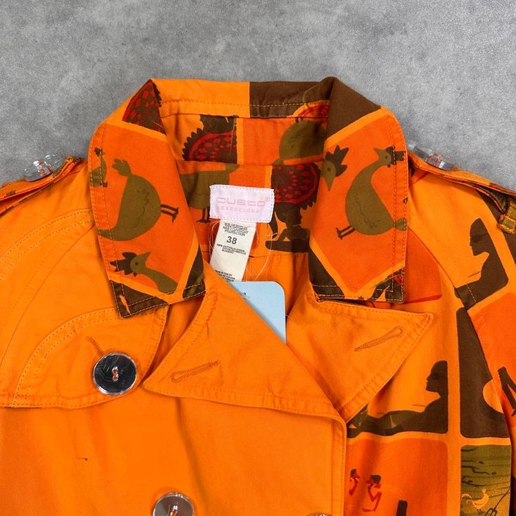 Custo Barcelona orange trench coat image 6
