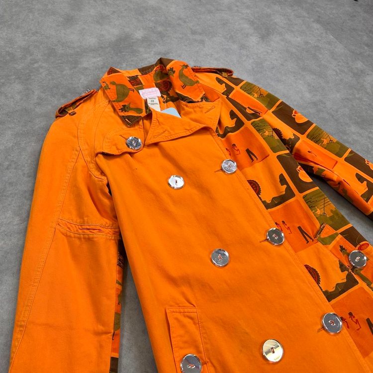 Custo Barcelona orange trench coat image 4