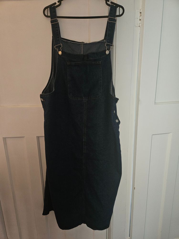 SHEIN Curve denim overall dress