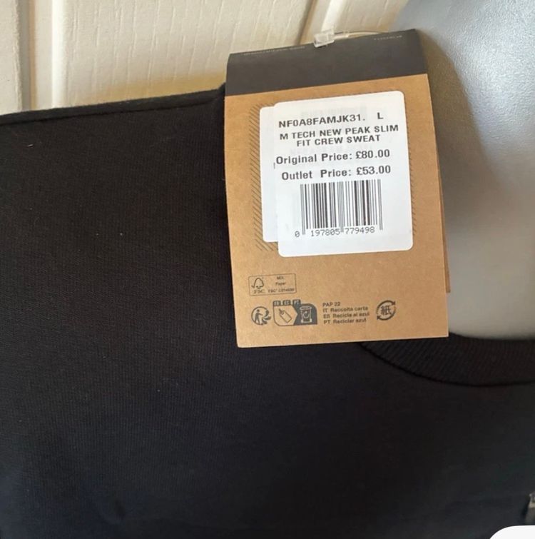 The North Face Tech New Peak Slim Fit Crew Sweatshirt image 2