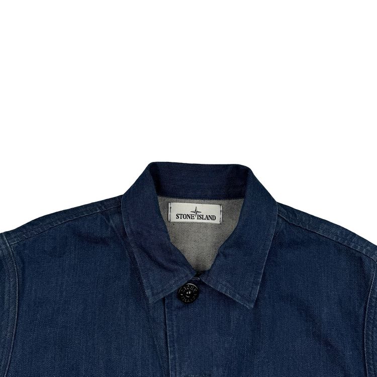 Stone Island 2013 Super Italian Selvedge Denim Cotton Indigo Jacket - Small image 3